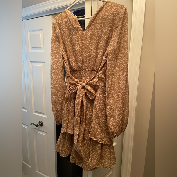 Beige/Taupe Long Sleeve dress - Picture 2 of 2